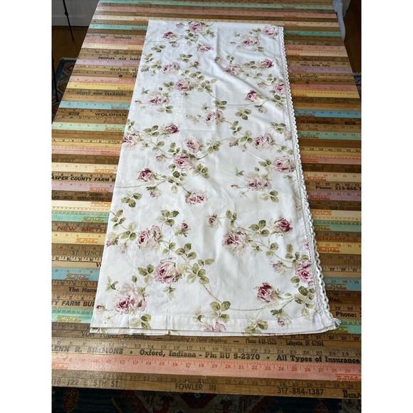 Piper & Wright Rosalie Valance Curtain Straight 86"x19 Floral Cottagecore Lace - Picture 3 of 12